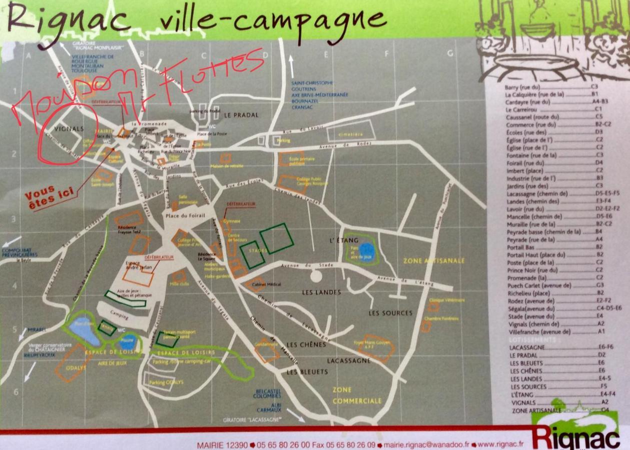 Rignac  Chambre Independante + Sanitaire Pres Centre Ville מראה חיצוני תמונה